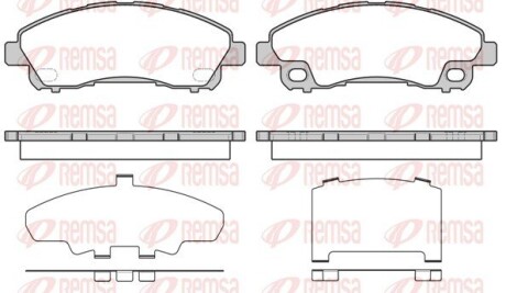 Комплект тормозных колодок, дисковый тормоз REMSA 1645.00