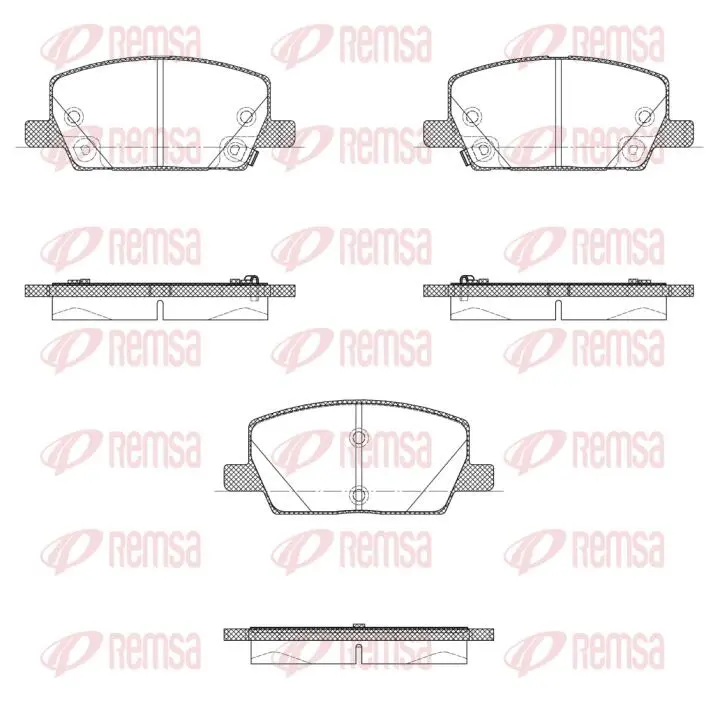 Фото 1 - Комплект тормозных колодок, дисковый тормоз REMSA 1670.02 Комплект тормозных колодок, дисковый тормоз REMSA 1670.02 (фото 1)
