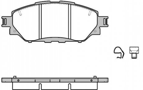 Комплект тормозных колодок, дисковый тормоз REMSA 1671.04