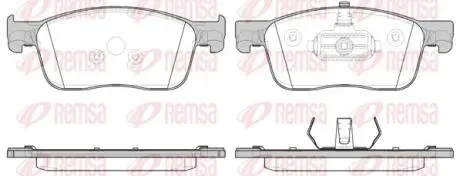 Комплект тормозных колодок, дисковый тормоз REMSA 1719.00