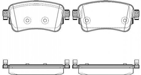 Комплект тормозных колодок, дисковый тормоз REMSA 1720.00 (фото 1)