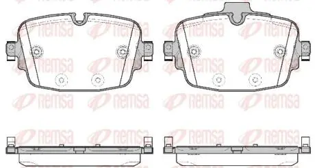 Комплект тормозных колодок, дисковый тормоз REMSA 1739.00