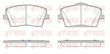 Комплект гальмівних колодок, дискове гальмо REMSA 1823.00