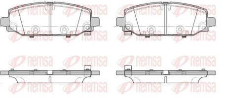Гальмівні колодки дискові (комплект 4 шт) REMSA 1844.02