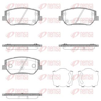 Колодки тормозные дисковые (комплект 4 шт) REMSA 1910.02
