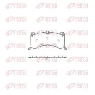 Колодки гальмівні дискові (комплект 4 шт) REMSA 1916.00