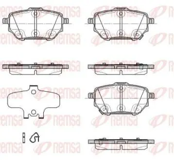 Гальмівні колодки дискові (комплект 4 шт) REMSA 1937.02
