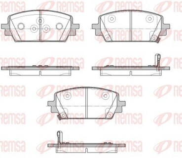 Колодки тормозные дисковые (комплект 4 шт) REMSA 1943.02