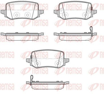 Колодки тормозные дисковые (комплект 4 шт) REMSA 1958.02
