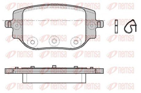 Колодки тормозные дисковые (комплект 4 шт) REMSA 1965.00