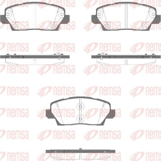 Колодки тормозные дисковые (комплект 4 шт) REMSA 1995.02 (фото 1)