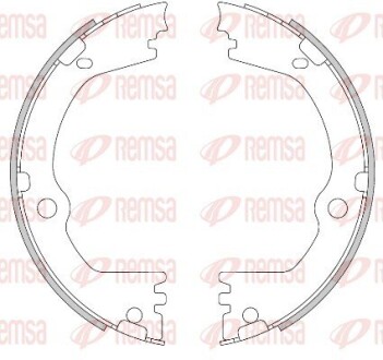 Колодки гальмівні барабанні (комплект 4 шт) REMSA 4466.00
