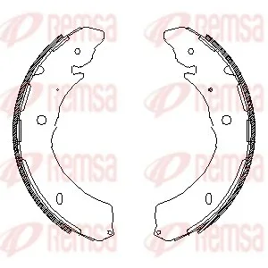 Колодка тормоза барабан. задний REMSA 4549.00