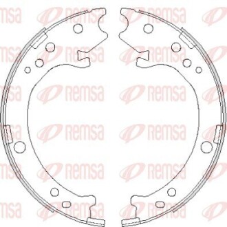 Комплект тормозных колодок, стояночная тормозная система. REMSA 4690.00