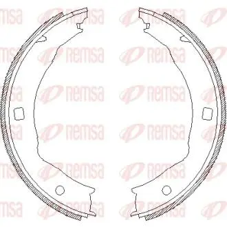 Комплект гальмівних колодок, стоянкова гальмівна система REMSA 4717.00