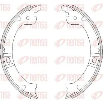 Комплект тормозных колодок, стояночная тормозная система. REMSA 4744.00