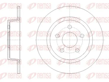 Диск тормозной ford tourneo connect/transit connect 13- REMSA 6252000