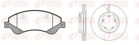 Комплект тормозов, дисковый тормозной механизм. REMSA 81251.00 (фото 1)