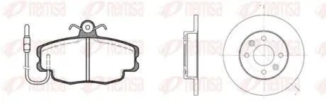 Комплект тормозов, дисковый тормозной механизм. REMSA 814100 (фото 1)