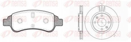 Комплект тормозов, дисковый тормозной механизм. REMSA 8840.02