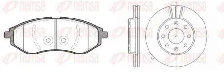 Комплект тормозов, дисковый тормозной механизм. REMSA 8986.00