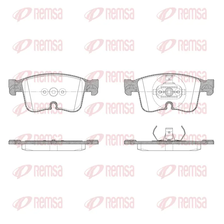 Фото 1 - Колодки дискові гальмові (комплект 4 шт) REMSA X2026.00 Колодки дискові гальмові (комплект 4 шт) REMSA X2026.00 (фото 1)
