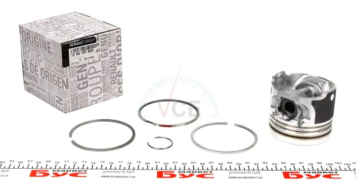 Поршень двс в сборе (палец+кольцо+стопорное кольцо) 1.5dci logan, duster, kangooi, meganeii RENAULT 120A10282R (фото 1)