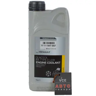 Антифриз -21°, Glaceol RX Type E, синій, 1l (готовий) (7711428133) RENAULT 77 11 947 057