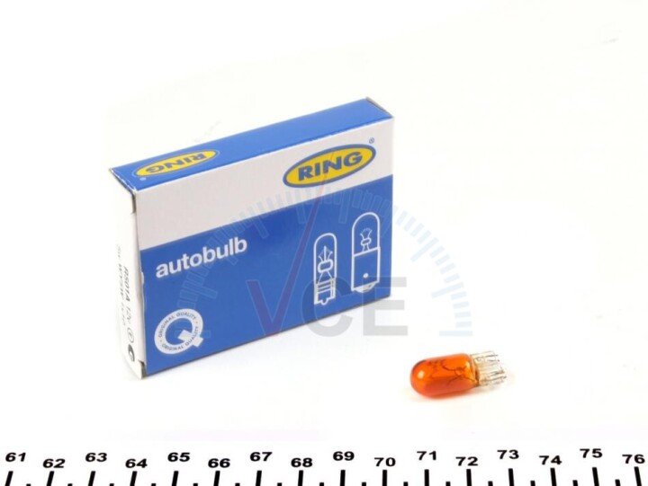 Автолампа wy5w w2,1x9,5d 5 w оранжевая RING R501A (фото 1)