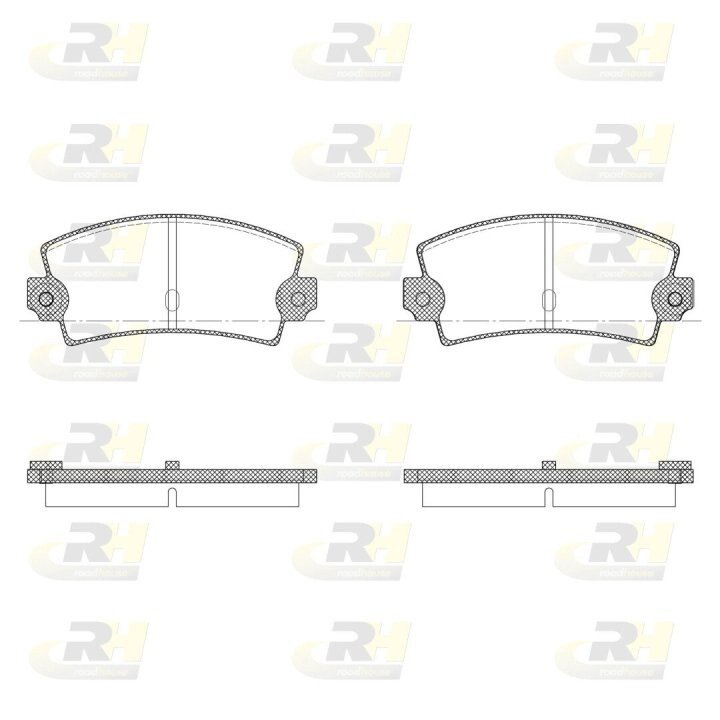 Комплект тормозных колодок, дисковый тормоз ROADHOUSE 2021.36 (фото 1)