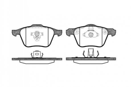 Комплект тормозных колодок, дисковый тормоз ROADHOUSE 21070.00 (фото 1)