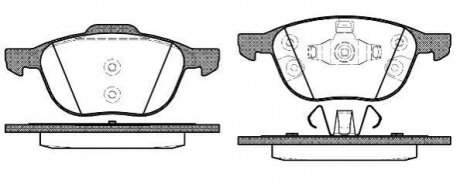 Комплект тормозных колодок, дисковый тормоз ROADHOUSE 21082.30