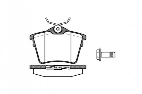 Комплект тормозных колодок, дисковый тормоз ROADHOUSE 21103.00 (фото 1)