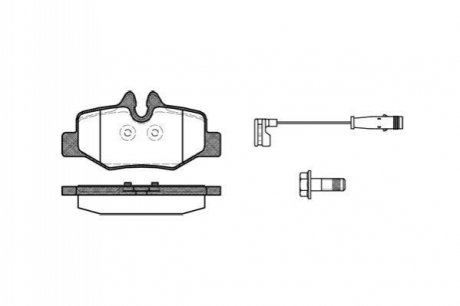 Комплект тормозных колодок, дисковый тормоз ROADHOUSE 21110.02 (фото 1)