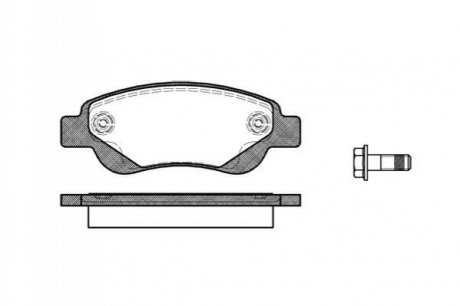 Комплект тормозных колодок, дисковый тормоз ROADHOUSE 21177.00 (фото 1)