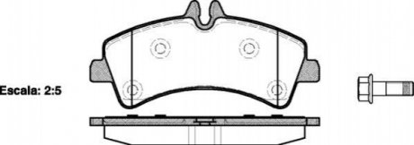 Комплект тормозных колодок, дисковый тормоз ROADHOUSE 21247.00 (фото 1)