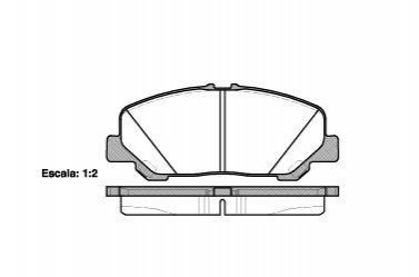 Комплект тормозных колодок, дисковый тормоз ROADHOUSE 21287.00 (фото 1)