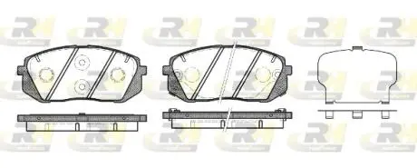 Комплект тормозных колодок, дисковый тормоз ROADHOUSE 21302.22