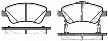 Комплект тормозных колодок, дисковый тормоз ROADHOUSE 21310.02 (фото 1)