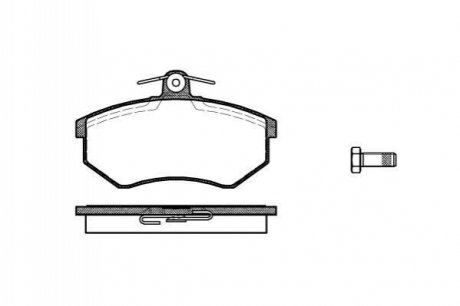 Комплект тормозных колодок, дисковый тормоз ROADHOUSE 2134.10 (фото 1)