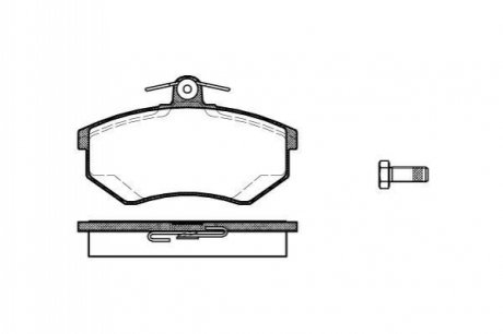 Комплект тормозных колодок, дисковый тормоз ROADHOUSE 2134.20 (фото 1)