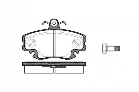 Комплект тормозных колодок, дисковый тормоз ROADHOUSE 2141.10 (фото 1)