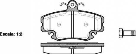Комплект тормозных колодок, дисковый тормоз ROADHOUSE 2141.20