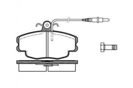 Комплект тормозных колодок, дисковый тормоз ROADHOUSE 2141.24 (фото 1)