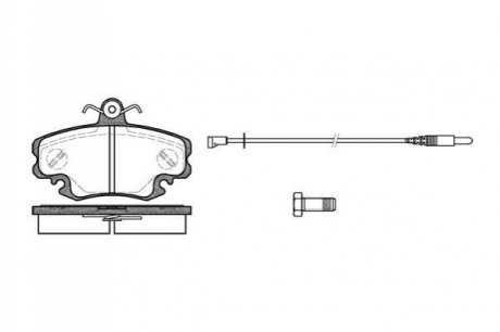 Комплект тормозных колодок, дисковый тормоз ROADHOUSE 2141.30 (фото 1)