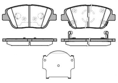 Комплект тормозных колодок, дисковый тормоз ROADHOUSE 21423.02 (фото 1)