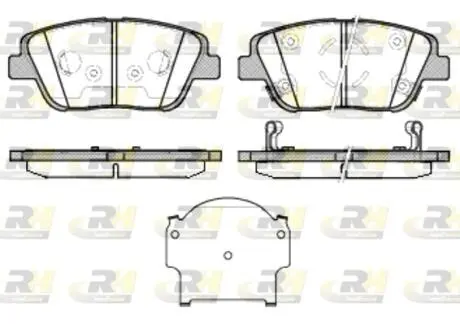 Комплект тормозных колодок, дисковый тормоз ROADHOUSE 21423.02