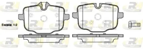 Комплект гальмівних колодок, дискове гальмо ROADHOUSE 21433.00