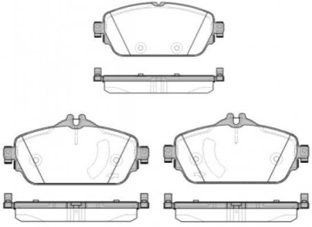 Комплект тормозных колодок, дисковый тормоз ROADHOUSE 21592.08 (фото 1)
