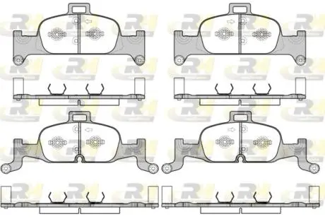 Комплект гальмівних колодок, дискове гальмо ROADHOUSE 21691.00